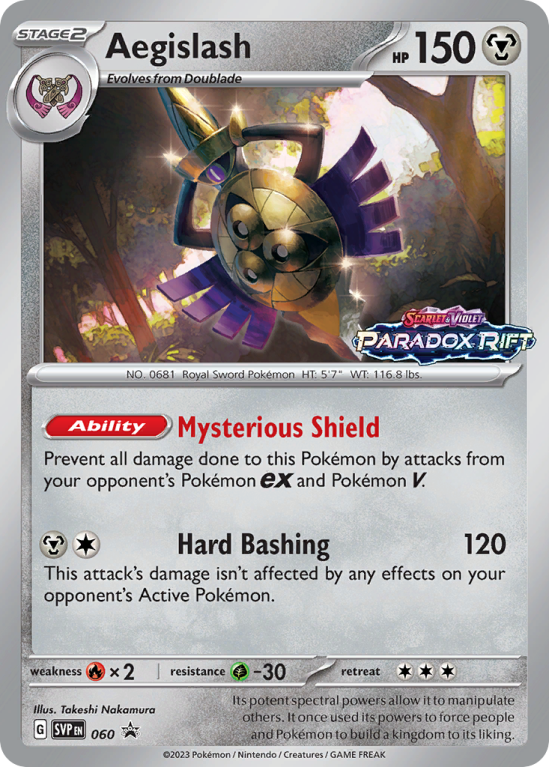 Pokémonkaart Aegislash nummer 60/14 uit de set Scarlet & Violet Black Star Promos (Scarlet & Violet)