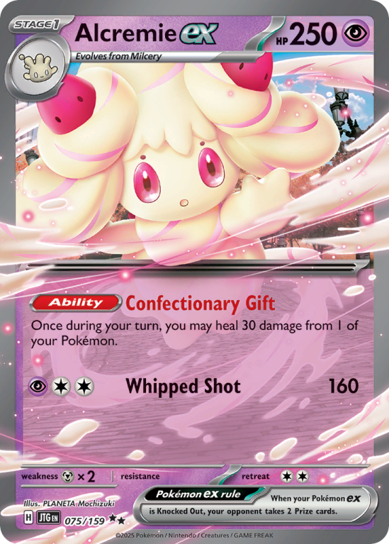 Pokémonkaart Alcremie ex nummer 75/159 uit de set Journey Together (Scarlet & Violet)