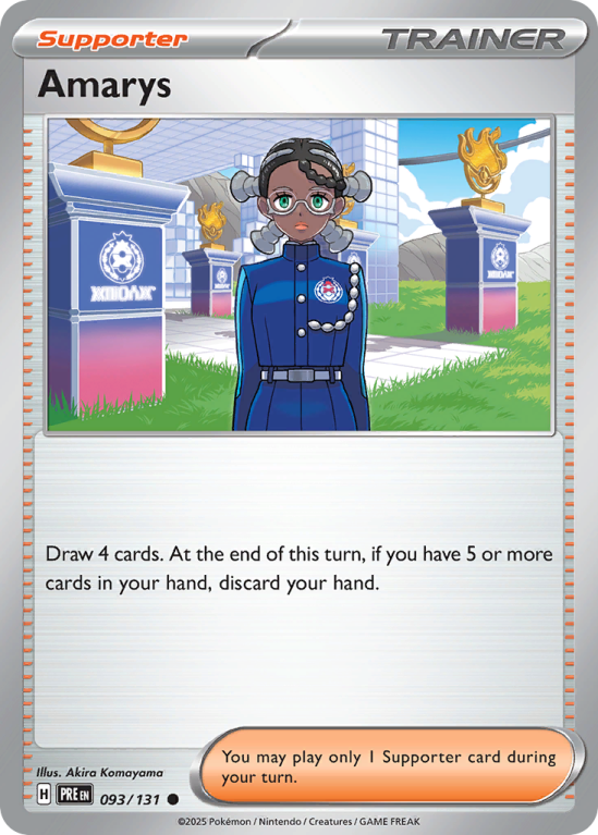 Pokémonkaart Amarys nummer 93/131 uit de set Prismatic Evolutions (Scarlet & Violet)