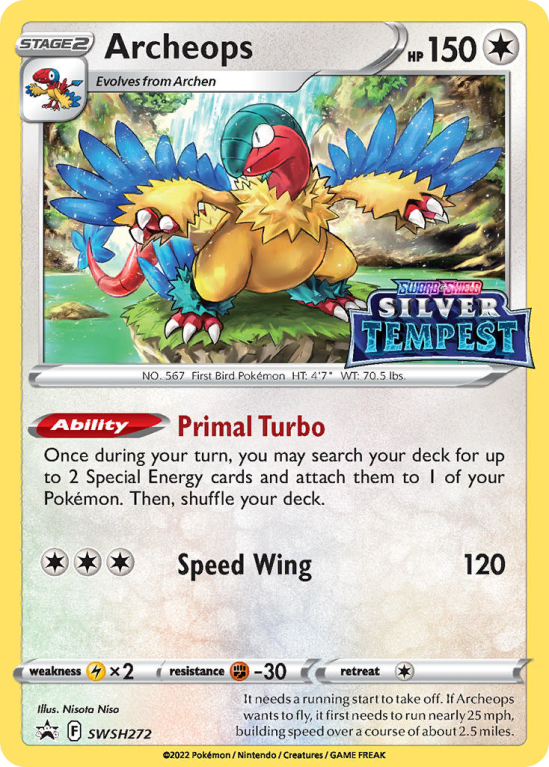 Pokémonkaart Archeops nummer SWSH272/103 uit de set SWSH Black Star Promos (Sword & Shield)