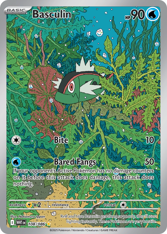 Pokémonkaart Basculin nummer 108/86 uit de set White Flare (Scarlet & Violet)