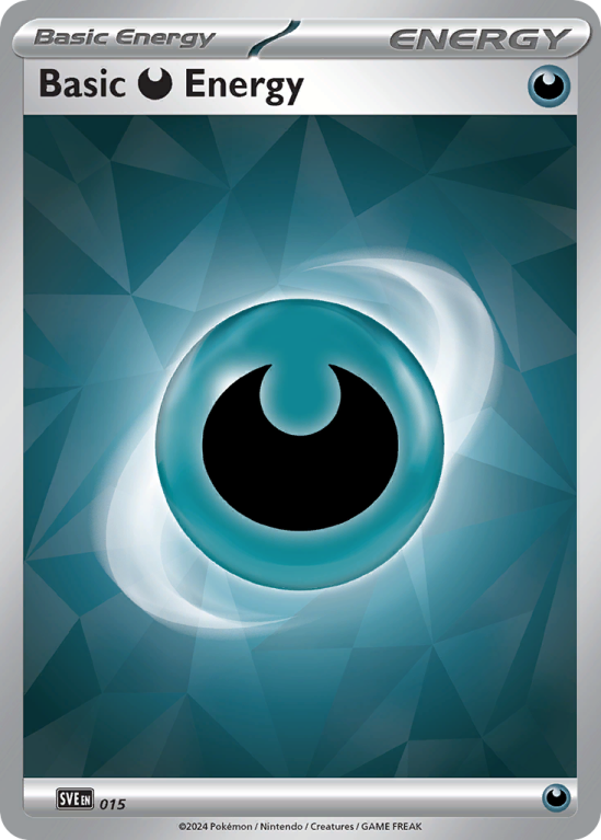 Pokémonkaart Basic Darkness Energy nummer 15/8 uit de set Scarlet & Violet Energies (Scarlet & Violet)