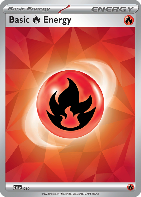Pokémonkaart Basic Fire Energy nummer 10/8 uit de set Scarlet & Violet Energies (Scarlet & Violet)