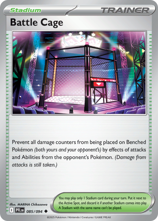 Pokémonkaart Battle Cage nummer 85/94 uit de set Phantasmal Flames (Mega Evolution)