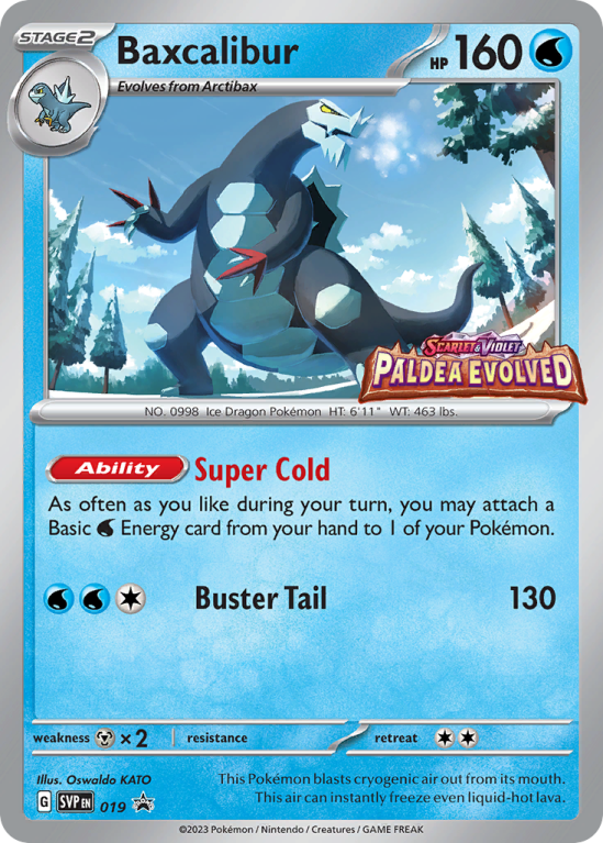 Pokémonkaart Baxcalibur nummer 19/14 uit de set Scarlet & Violet Black Star Promos (Scarlet & Violet)