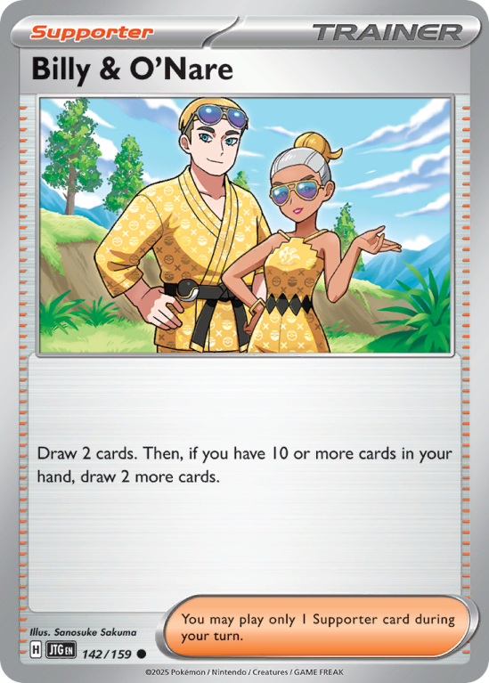 Pokémonkaart Billy & O'Nare nummer 142/159 uit de set Journey Together (Scarlet & Violet)