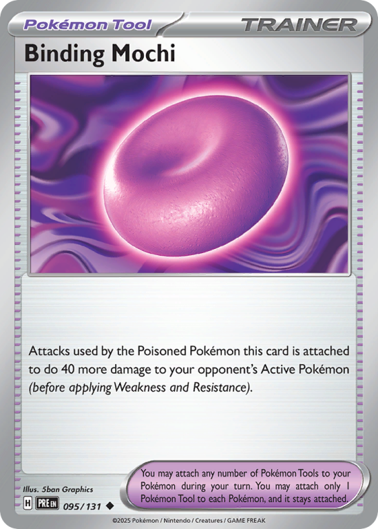 Pokémonkaart Binding Mochi nummer 95/131 uit de set Prismatic Evolutions (Scarlet & Violet)