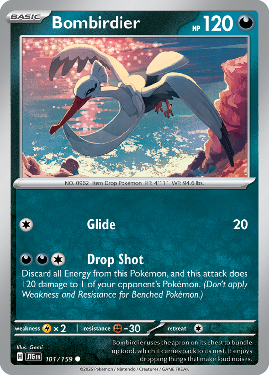Pokémonkaart Bombirdier nummer 101/159 uit de set Journey Together (Scarlet & Violet)