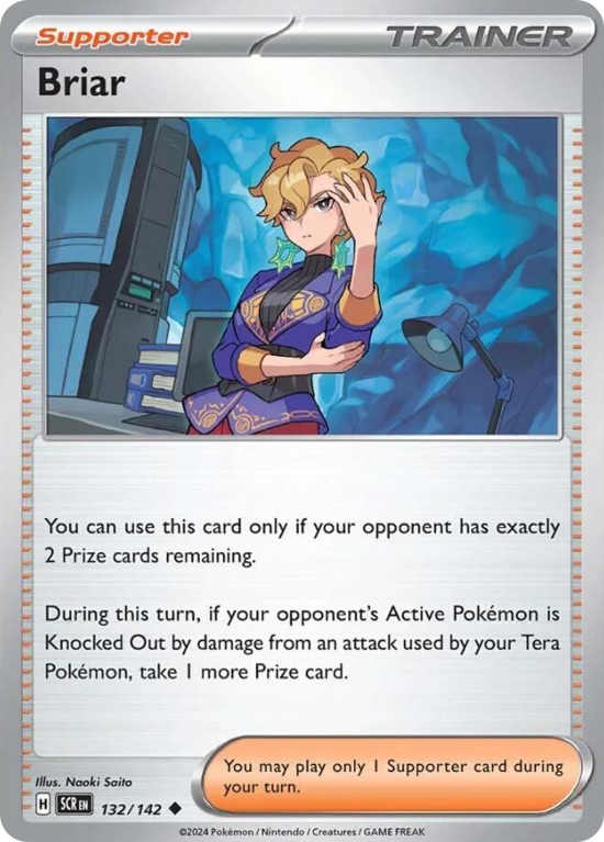 Pokémonkaart Briar nummer 132/142 uit de set Stellar Crown (Scarlet & Violet)