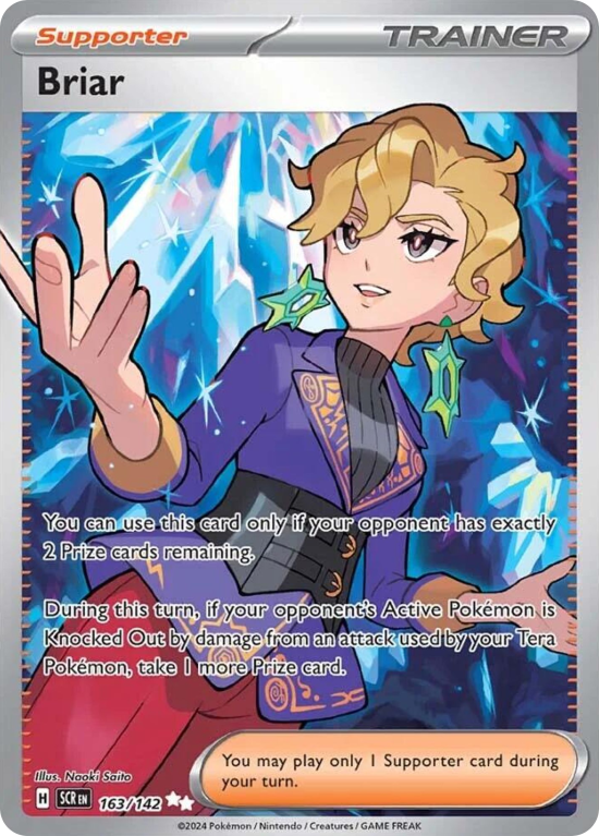 Pokémonkaart Briar nummer 163/142 uit de set Stellar Crown (Scarlet & Violet)