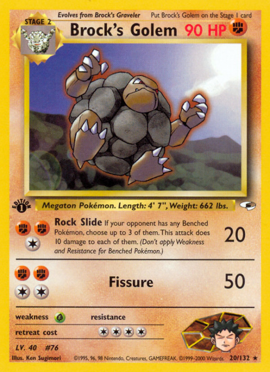 Brock's Golem 20/132 Gym Gym Heroes