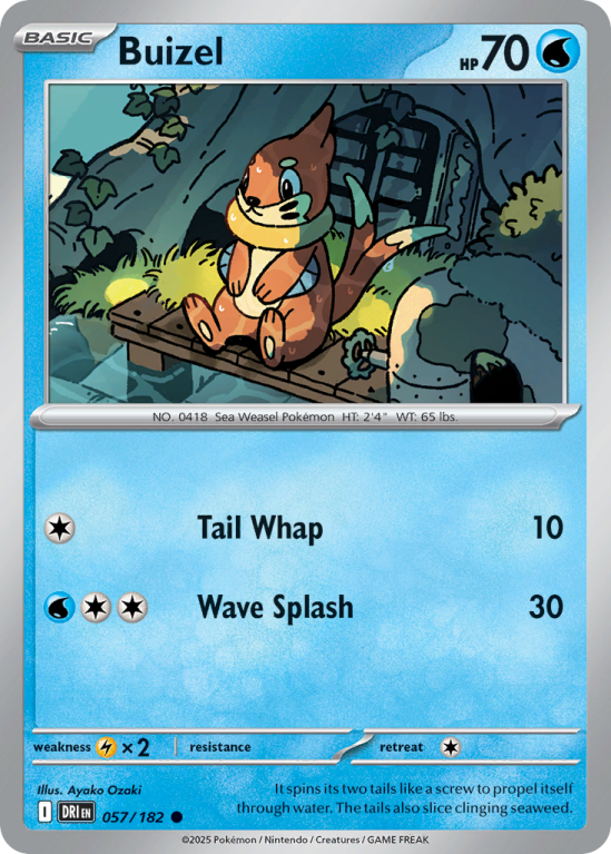 Pokémonkaart Buizel nummer 57/182 uit de set Destined Rivals (Scarlet & Violet)