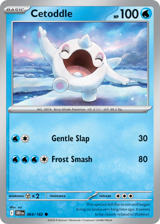 Pokémonkaart Cetoddle nummer 64/182 uit de set Destined Rivals (Scarlet & Violet)