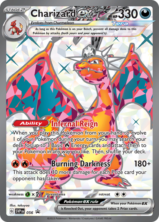 Pokémonkaart Charizard ex nummer 56/14 uit de set Scarlet & Violet Black Star Promos (Scarlet & Violet)