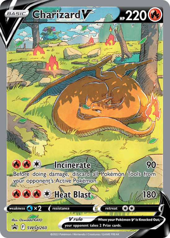 Pokémonkaart Charizard V nummer SWSH260/103 uit de set SWSH Black Star Promos (Sword & Shield)