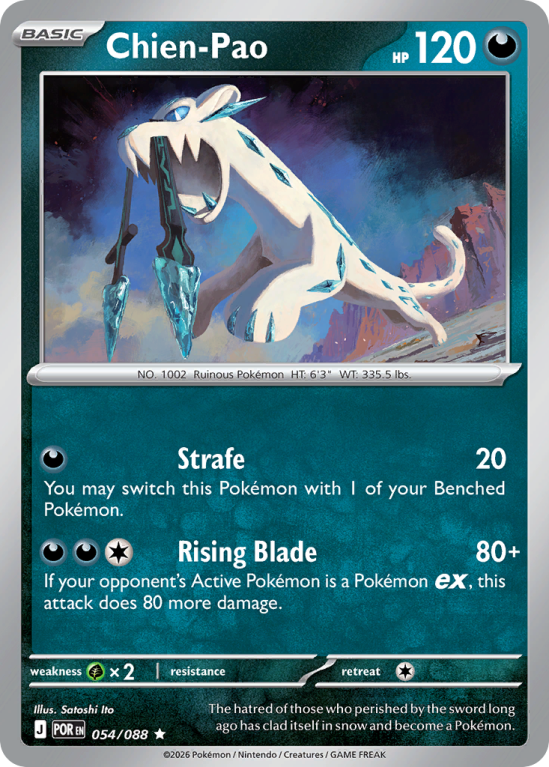 Pokémonkaart Chien-Pao nummer 54/88 uit de set Perfect Order (Mega Evolution)