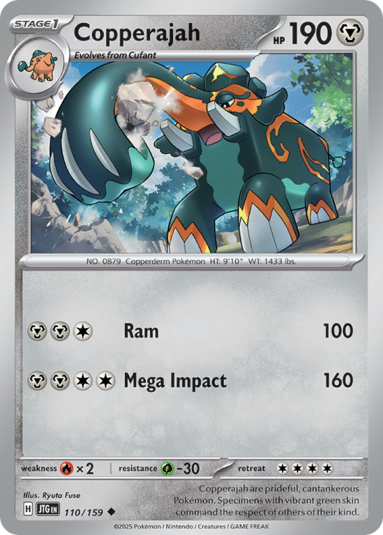 Pokémonkaart Copperajah nummer 110/159 uit de set Journey Together (Scarlet & Violet)