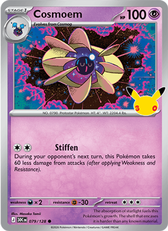 Pokémonkaart Cosmoem nummer 079/128 uit de set 30th Celebration (Mega Evolution)