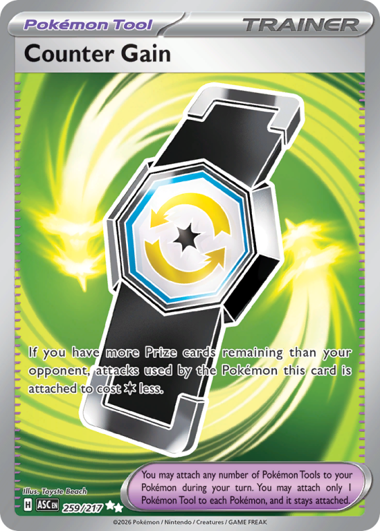 Pokémonkaart Counter Gain nummer 259/217 uit de set Ascended Heroes (Mega Evolution)