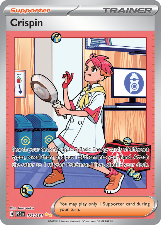 Pokémonkaart Crispin nummer 171/131 uit de set Prismatic Evolutions (Scarlet & Violet)