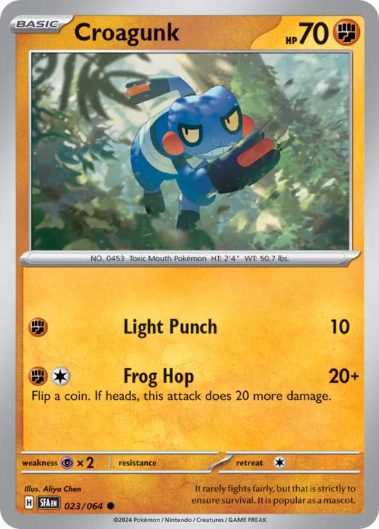 Croagunk 23/64 Scarlet & Violet Shrouded Fable