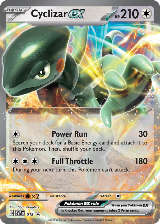 Pokémonkaart Cyclizar ex nummer 18/14 uit de set Scarlet & Violet Black Star Promos (Scarlet & Violet)