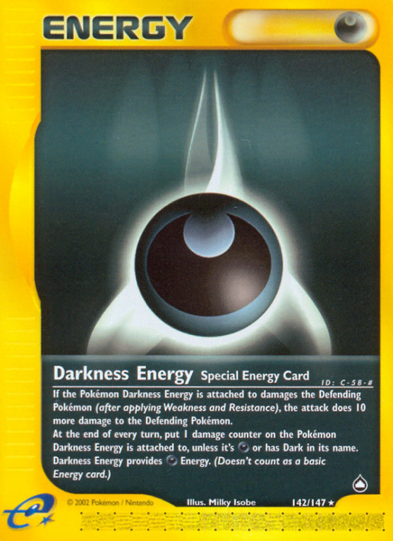 Darkness Energy 142/186 E-Card Aquapolis