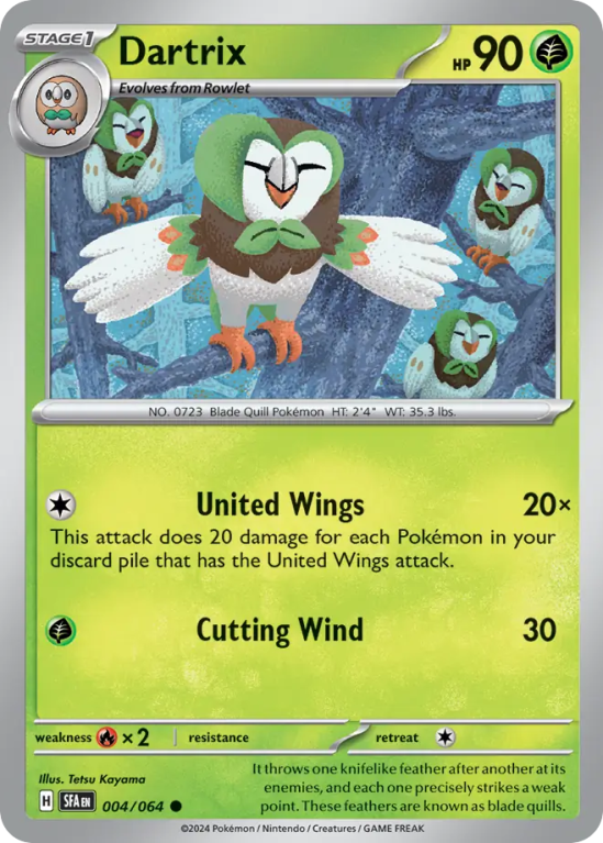 Dartrix 4/64 Scarlet & Violet Shrouded Fable