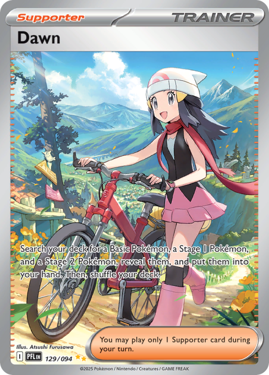 Pokémonkaart Dawn nummer 129/94 uit de set Phantasmal Flames (Mega Evolution)