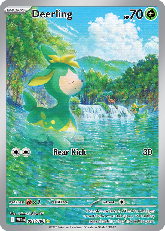 Pokémonkaart Deerling nummer 91/86 uit de set White Flare (Scarlet & Violet)