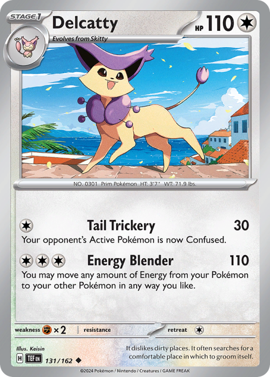Pokémonkaart Delcatty nummer 131/162 uit de set Temporal Forces (Scarlet & Violet)