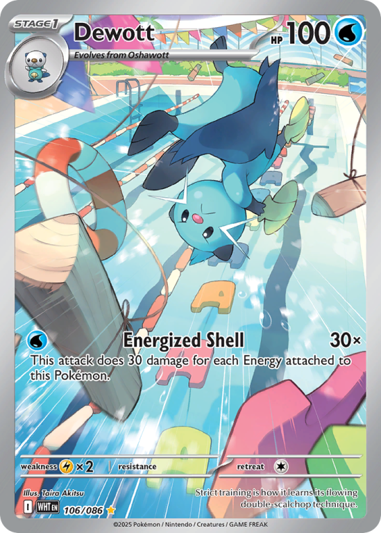 Pokémonkaart Dewott nummer 106/86 uit de set White Flare (Scarlet & Violet)