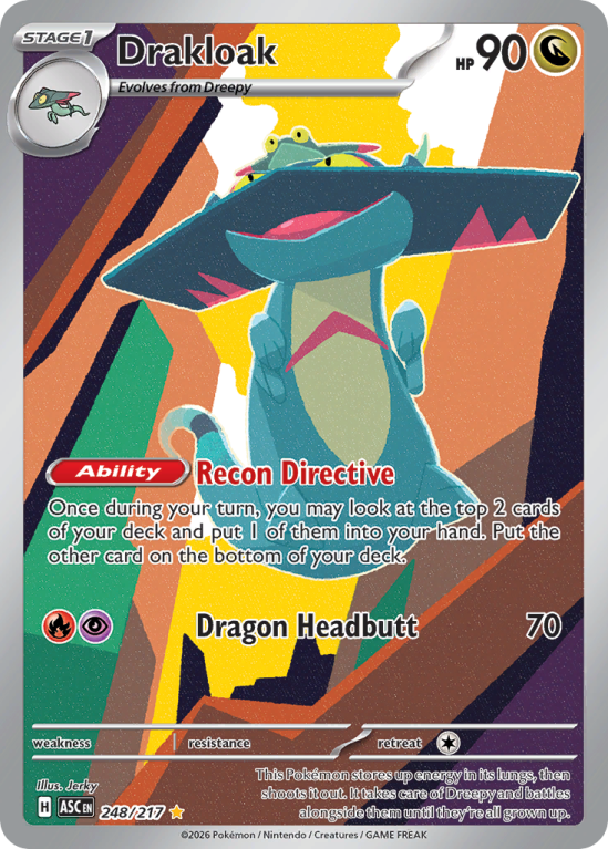 Pokémonkaart Drakloak nummer 248/217 uit de set Ascended Heroes (Mega Evolution)