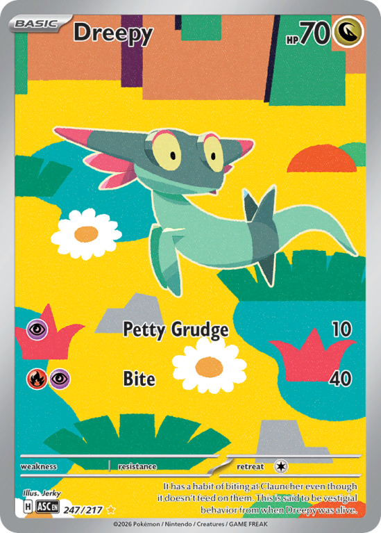 Pokémonkaart Dreepy nummer 247/217 uit de set Ascended Heroes (Mega Evolution)