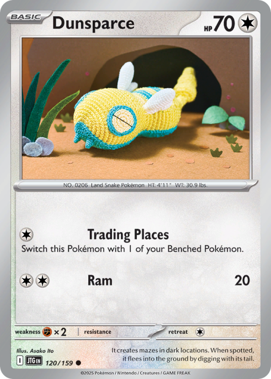 Pokémonkaart Dunsparce nummer 120/159 uit de set Journey Together (Scarlet & Violet)