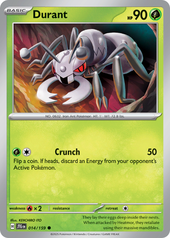 Pokémonkaart Durant nummer 14/159 uit de set Journey Together (Scarlet & Violet)