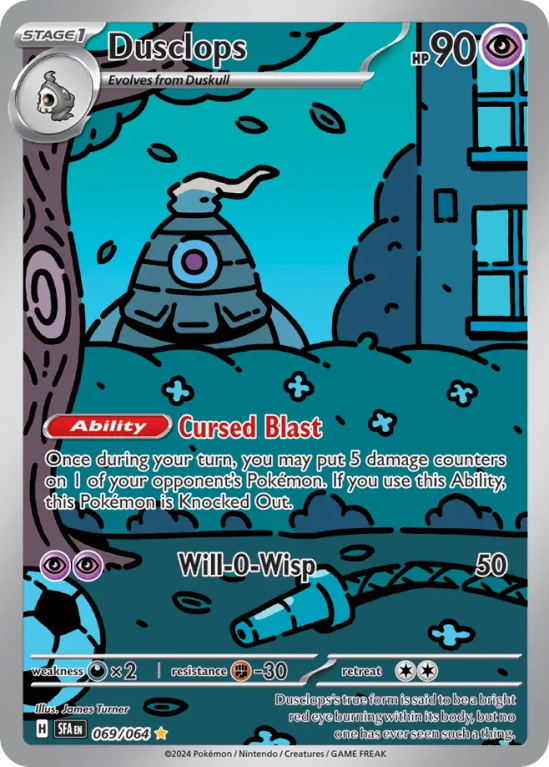 Pokémonkaart Dusclops nummer 69/64 uit de set Shrouded Fable (Scarlet & Violet)