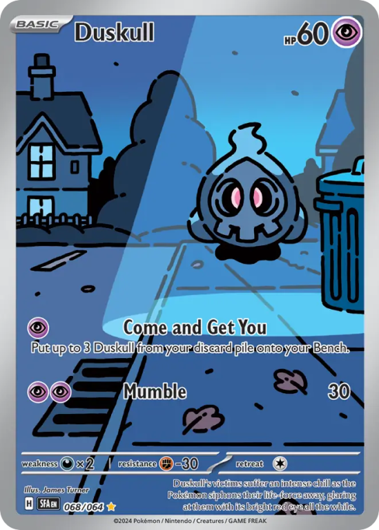 Pokémonkaart Duskull nummer 68/64 uit de set Shrouded Fable (Scarlet & Violet)