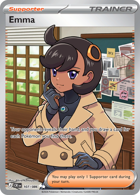 Pokémonkaart Emma nummer 107/86 uit de set Chaos Rising (Mega Evolution)