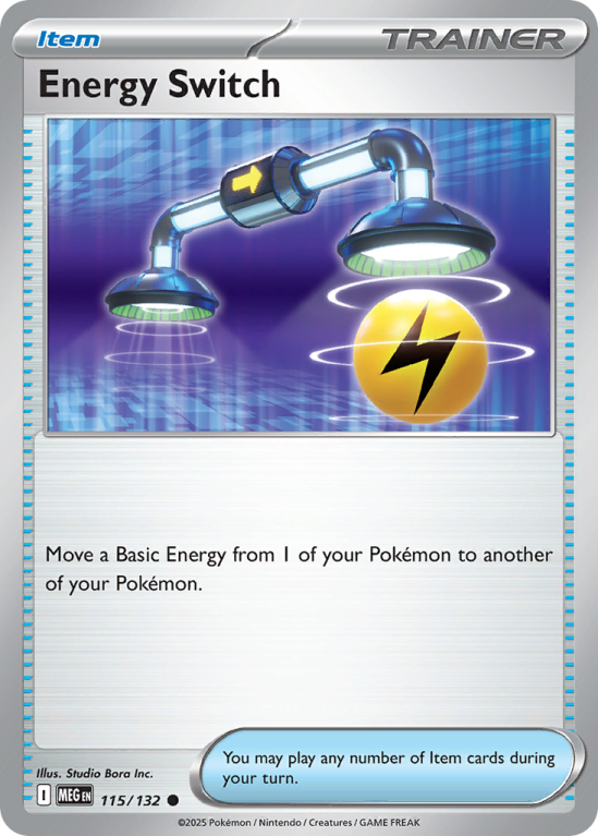 Pokémonkaart Energy Switch nummer 115/132 uit de set Mega Evolution