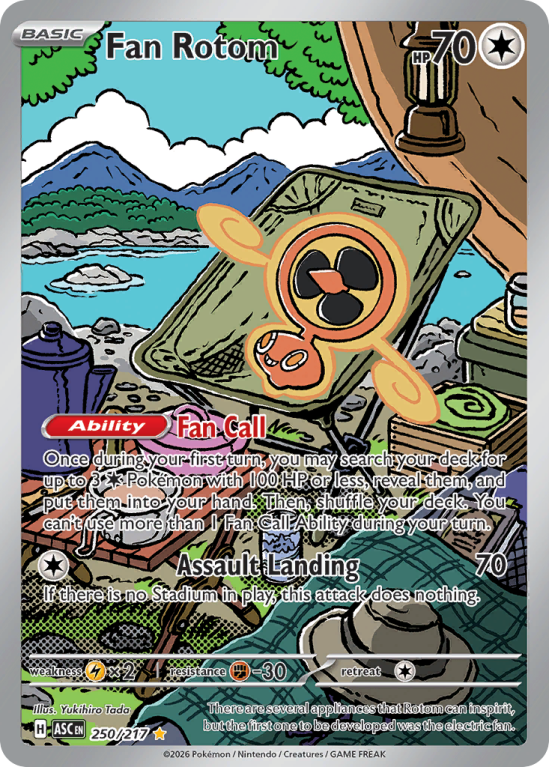 Pokémonkaart Fan Rotom nummer 250/217 uit de set Ascended Heroes (Mega Evolution)