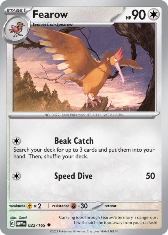 Fearow 22/165 Scarlet & Violet 151