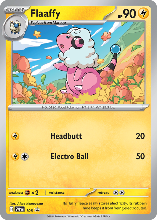 Pokémonkaart Flaaffy nummer 108/14 uit de set Scarlet & Violet Black Star Promos (Scarlet & Violet)