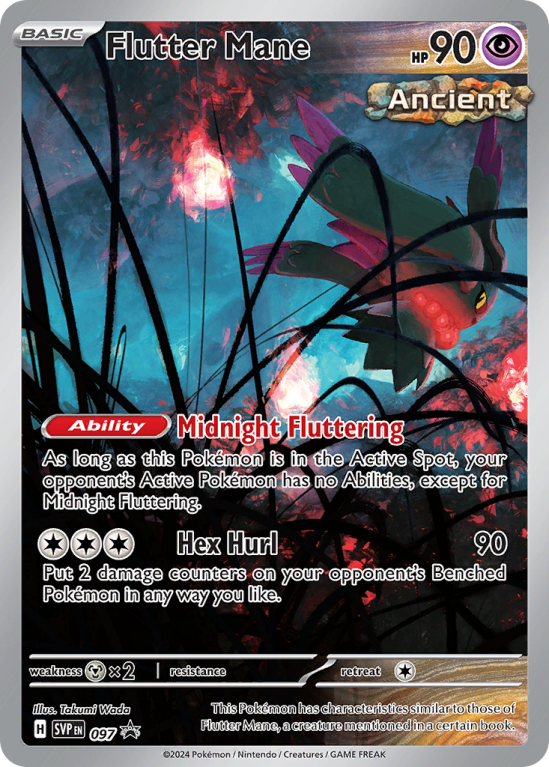 Pokémonkaart Flutter Mane nummer 97/14 uit de set Scarlet & Violet Black Star Promos (Scarlet & Violet)