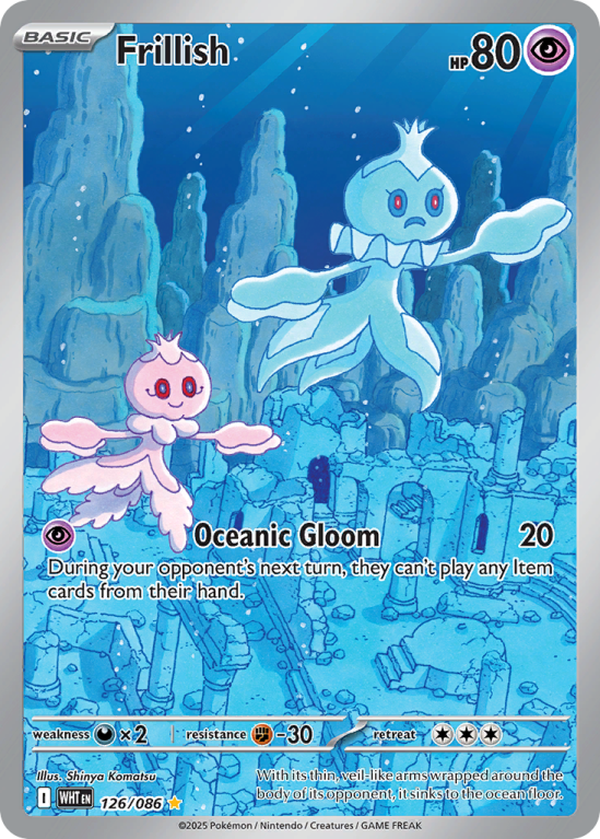 Pokémonkaart Frillish nummer 126/86 uit de set White Flare (Scarlet & Violet)