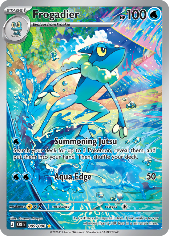 Pokémonkaart Frogadier nummer 89/86 uit de set Chaos Rising (Mega Evolution)
