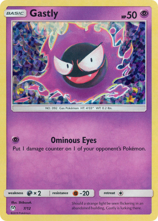 Gastly 7/12 Other McDonald's Collection 2019