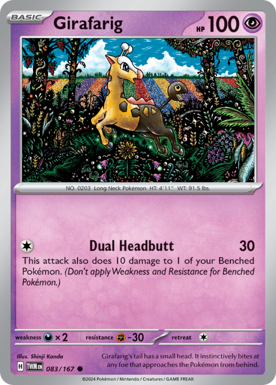 Girafarig 83/167 Scarlet & Violet Twilight Masquerade