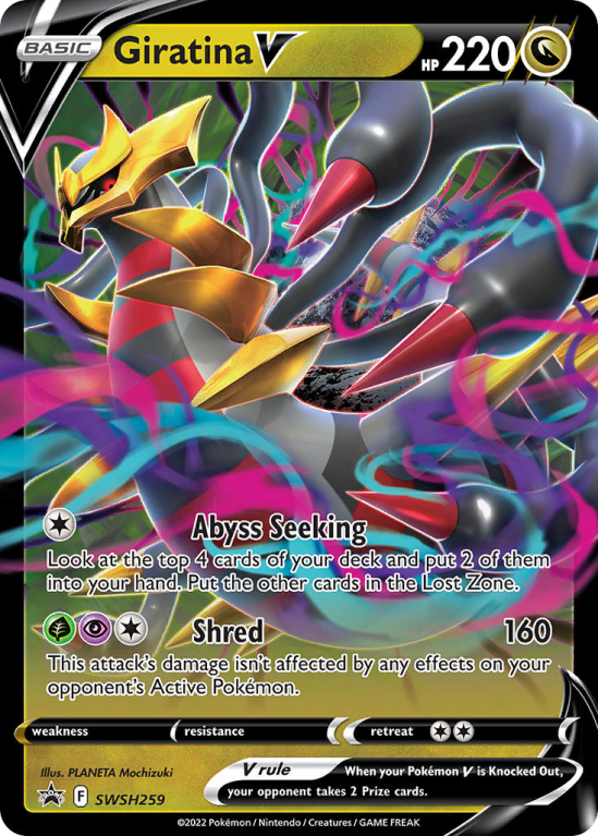 Pokémonkaart Giratina V nummer SWSH259/103 uit de set SWSH Black Star Promos (Sword & Shield)
