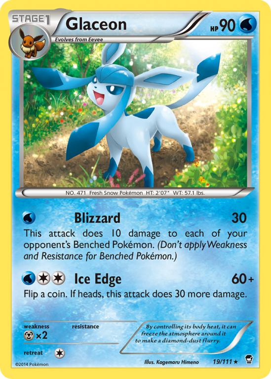 Glaceon 19/111 XY Furious Fists
